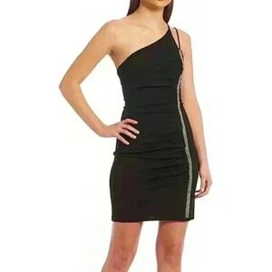 Next/Up Little Black Dress One Shoulder Bodycon Mini HOMECOMING
